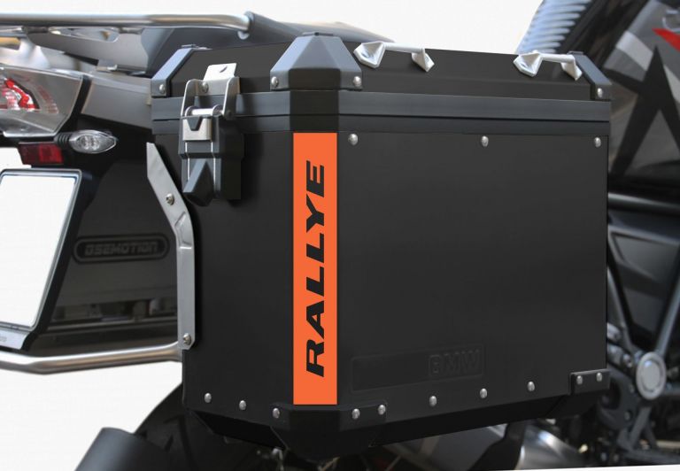 Adesivo Rallye negativo  ad alta visibilità per top case e valigie di alluminio